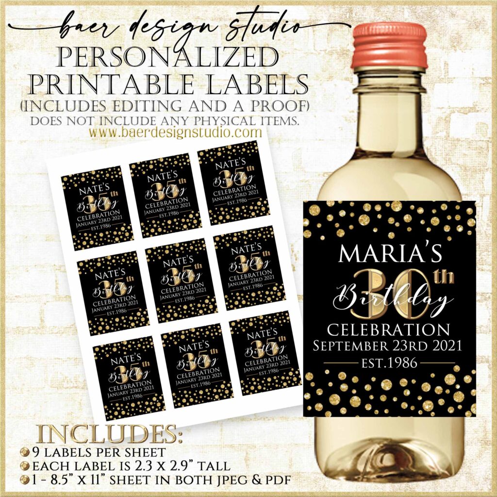 Mini Champagne Labels: A Guide to Choosing the Right Label Size