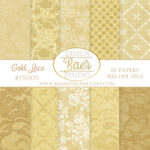 Burlap and Lace Digital Paper, Wedding Digital Scrapbook Paper- #16011 -  Baer Design Studio