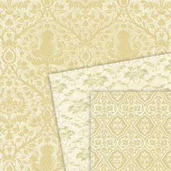 Gold Digital Paper:Printable Scrapbook Paper Vintage, Damask ...