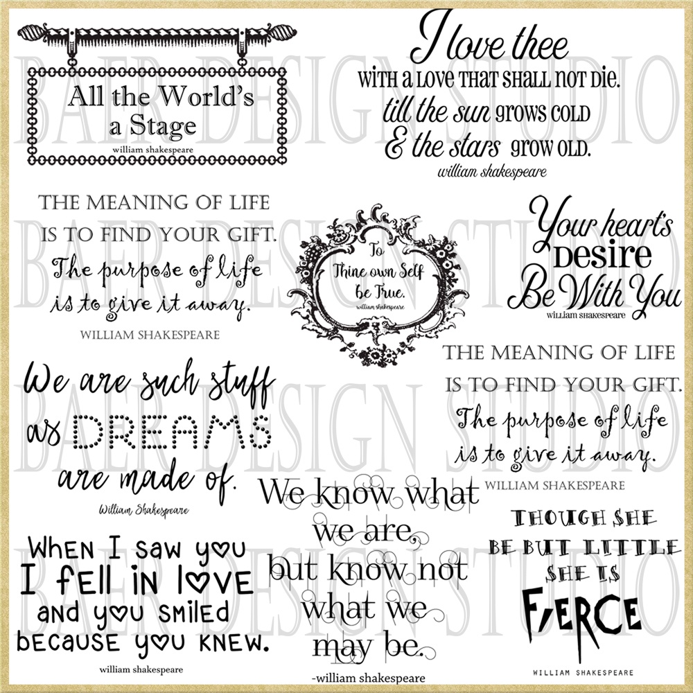 SHAKESPEARE QUOTES, SCRAPBOOKING QUOTES-INSTANT DOWNLOAD- #12206 - Baer ...