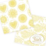 Yellow Floral Digital Paper, Wedding Digital Scrapbook Paper - Baer Design  Studio