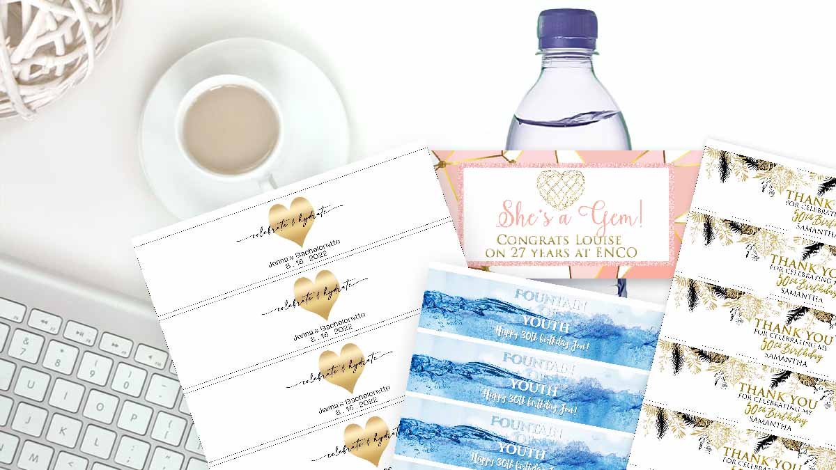 Printable Water Bottle Labels – Adriana's Paper Crafts