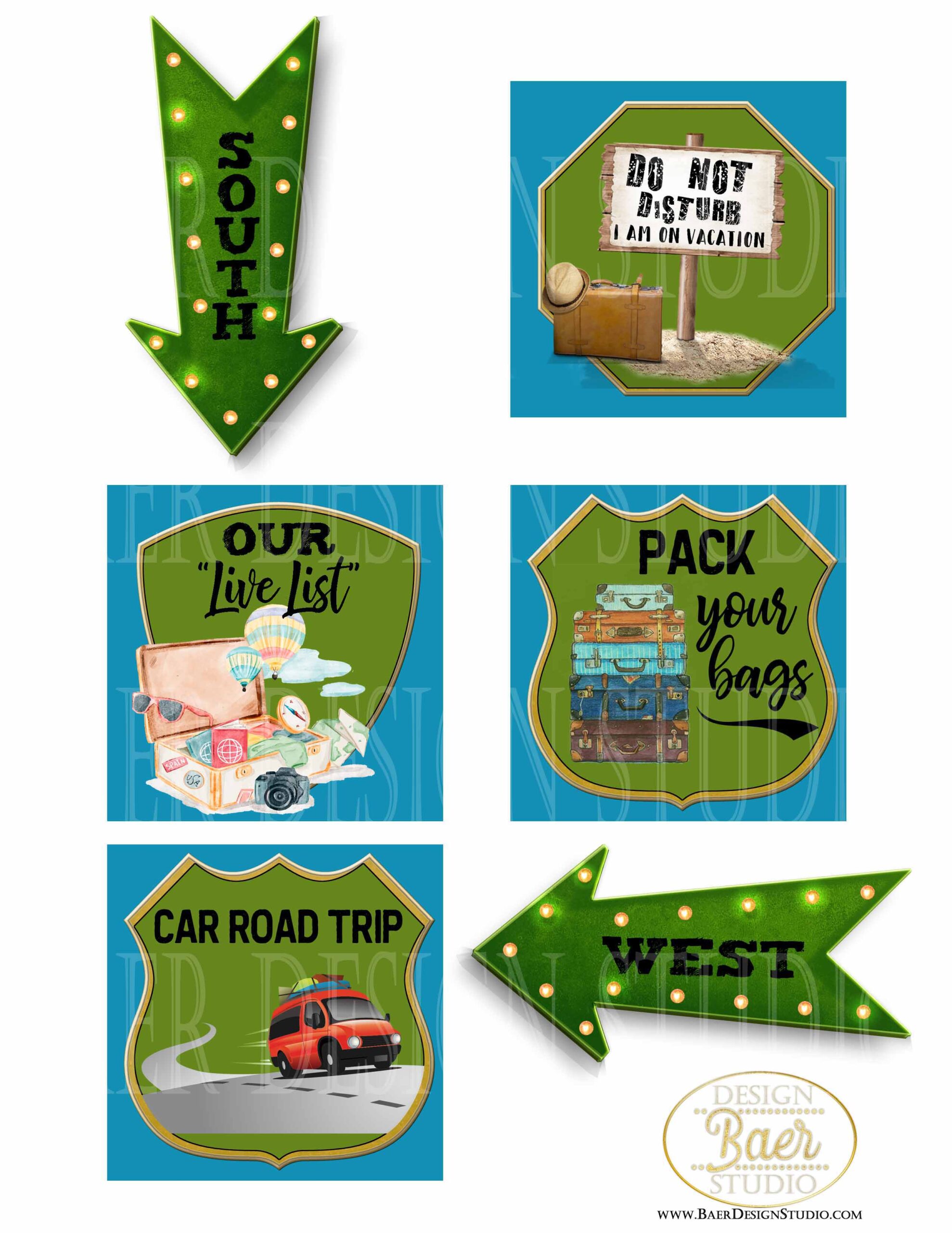 Vacation and Travel Stickers at