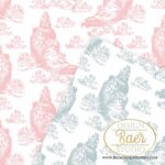 Floating Books Blue/Pink Printable Digital Paper – Creating & Co