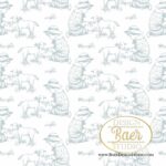 Toile Patterns:Pink, Blue, Ivory Toile Digital Scrapbook Paper Background -  Baer Design Studio