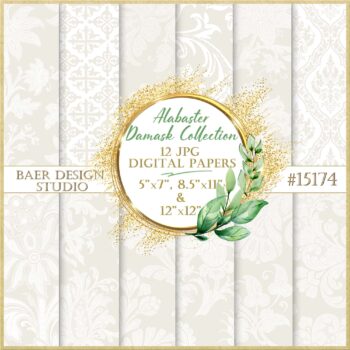 Taupe Damask Paper