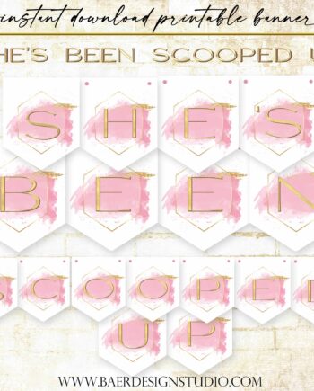 This label was originally designed for a drive by ice cream themed bridal shower. As each guest drove by, they stopped by the "ice cream stand" for 5 minutes to leave a gift, take a photo with the soon to be bride, and left with a bowl of ice cream (with this label design) and a party favor with a coordinating tag attached. Inside the party favor was a tiny bag of sprinkles, a tiny bag of mini chocolate chips, pink sprinkled chocolate covered marshmallows, 1 wooden ice cream spoon, and a dessert napkin. The ice cream can be scooped in advance and placed in the dish with the lid attached or it can be scooped at the party and sent home with the guests. This was such a fun theme and can also work for an engagement party or traditional bridal shower.