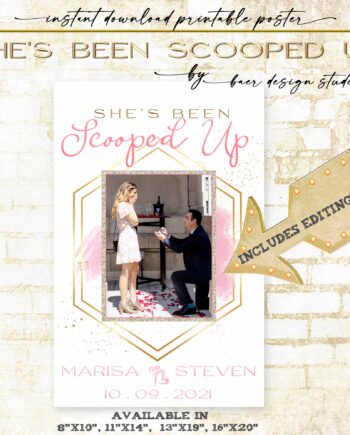 She's Been Scooped Up Bridal Shower Sign