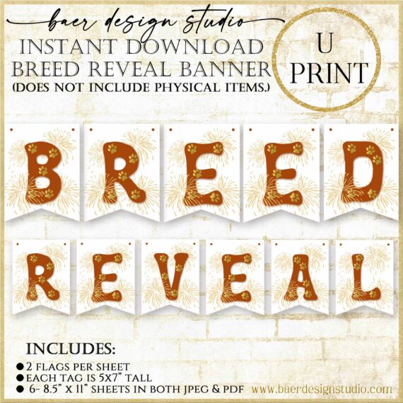 Breed Reveal Printable banner