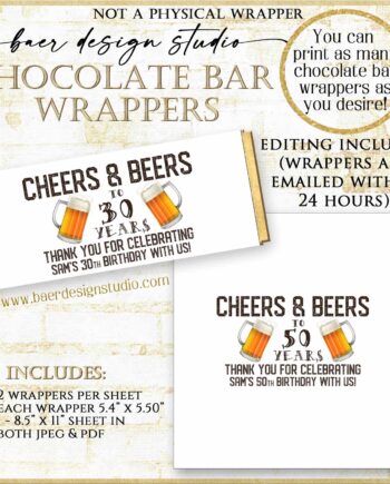 cheers and beers candy bar wrapper