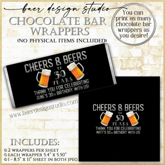 cheers and beers candy bar