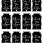 Black and Silver party decorations tags:Printable Thank You Tags-editing  included #102421 - Baer Design Studio
