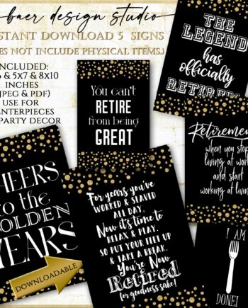 retirement party signs