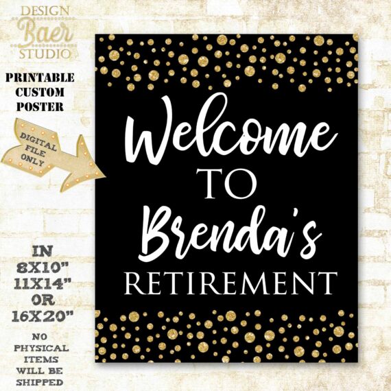 Retirement Welcome Sign