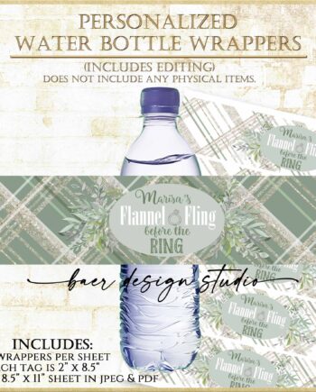 Flannel Fling Water Bottle Wrappers