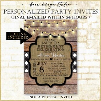 personalized retirement party invite