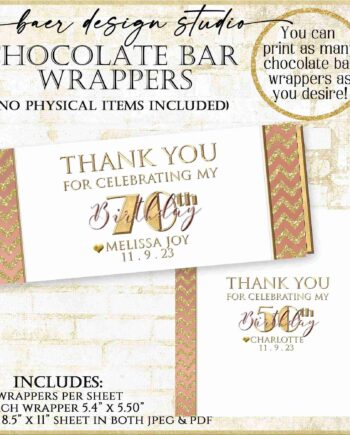 luxe personalized chocolate wrappers