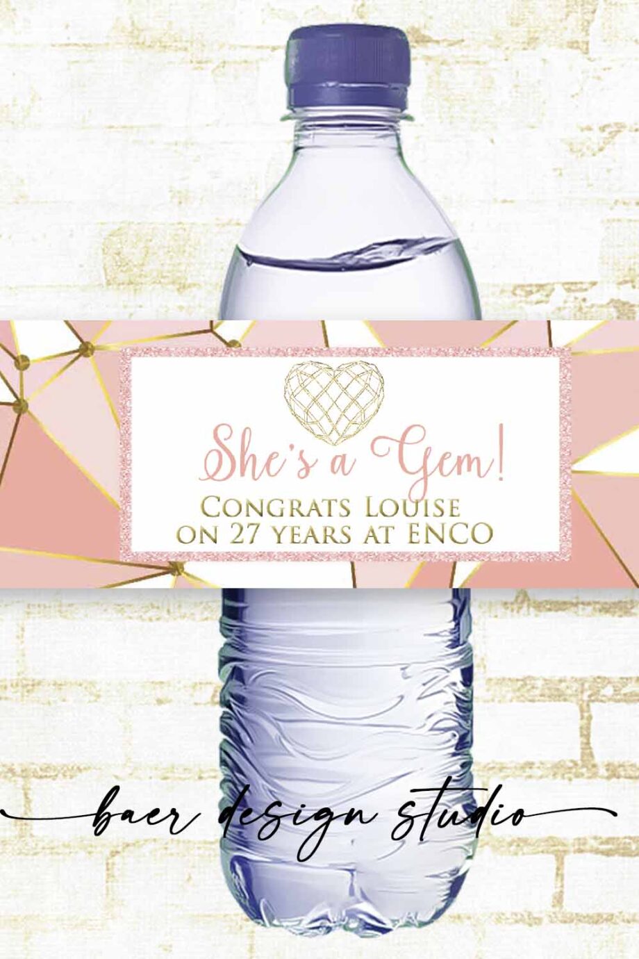 Retirement Party Water Bottle Wrapper Personalized for you