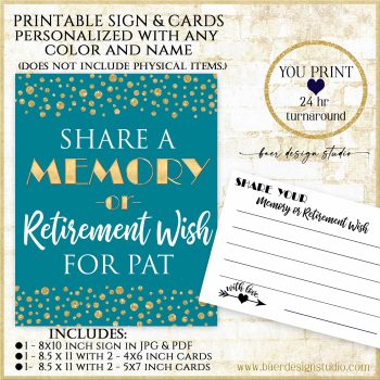 Retirement Party Wish Sign